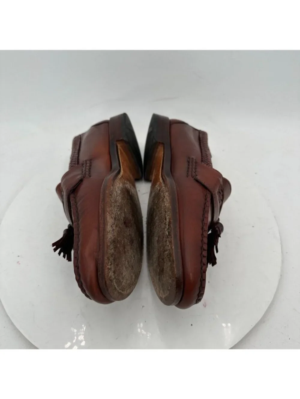 Allen Edmonds Maxfield Men Sz 7E Brown Leather Tassel Loafer Dress Shoes